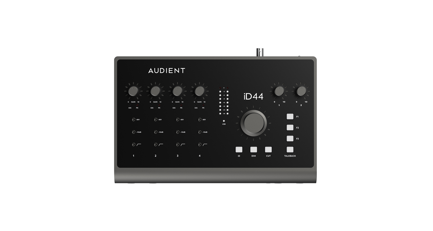 Audient ID44 Mk2 Interface de Audio USB con 4 Previos, 20 Entradas y 24 Salidas