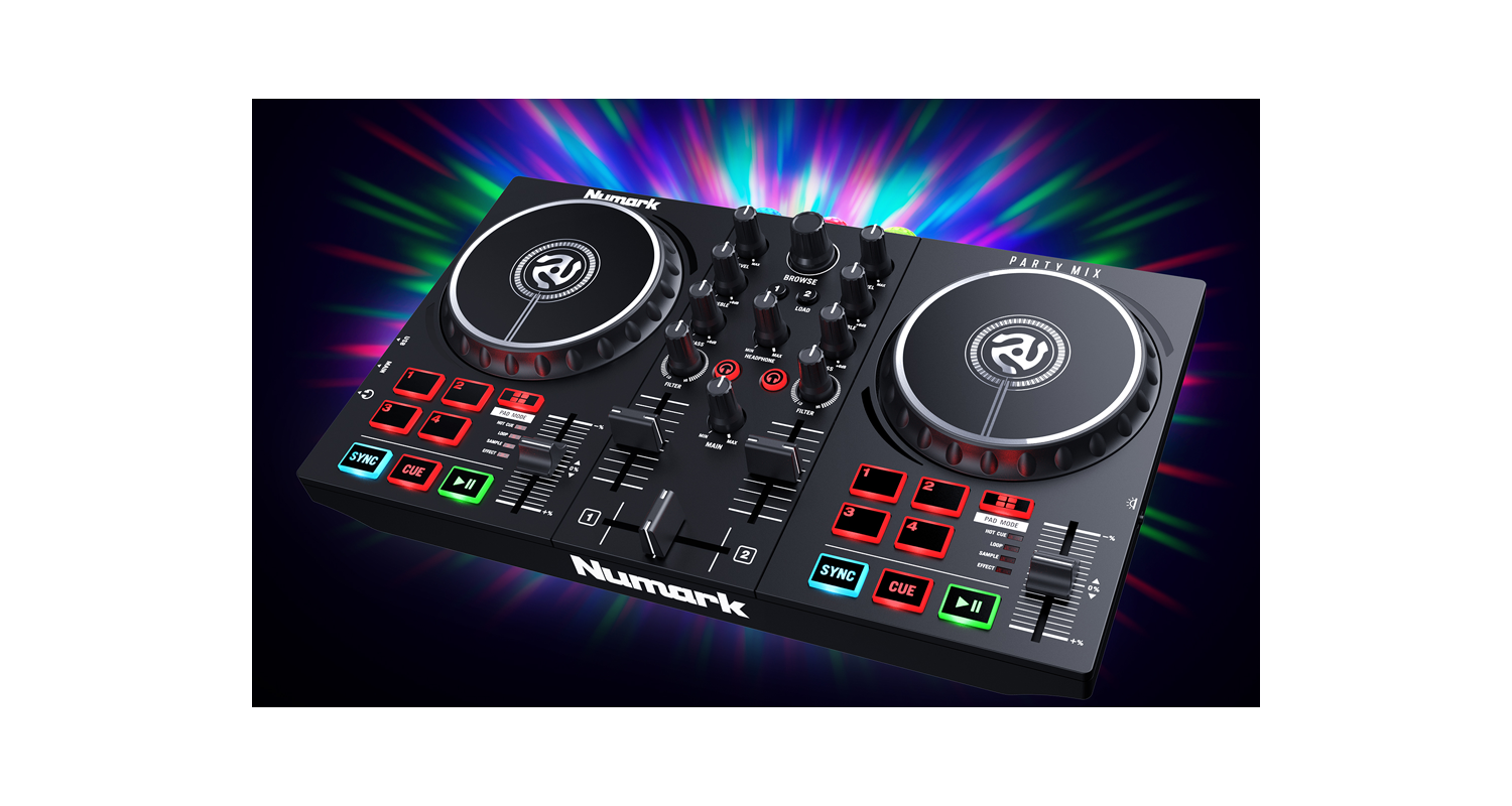 Numark Party Mix II Controlador Dj con Interface de Audio y Show de Iluminación LED