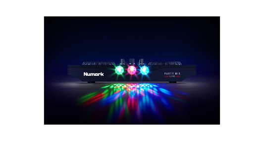 Numark Party Mix Live Controlador DJ con Interface de Audio, Show de Iluminación LED y Altavoces Integrados