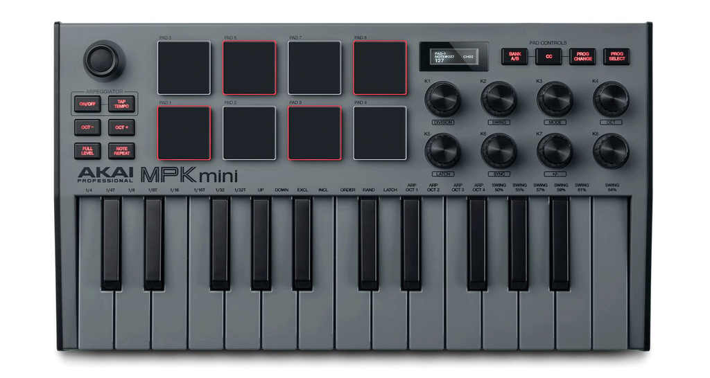 AKAI MPK Mini MK3 Grey Teclado Controlador Midi con Software MPC Beats