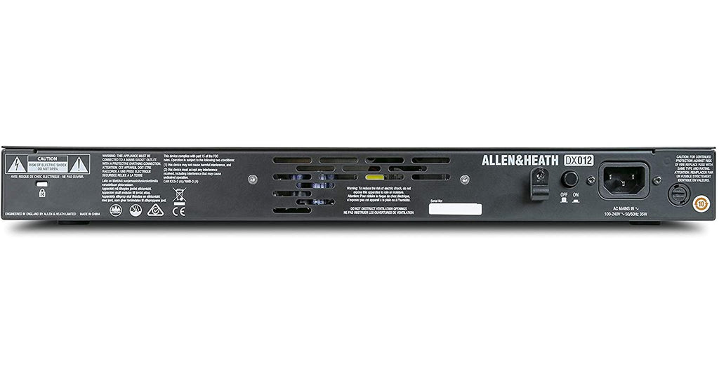 Allen Heath DX012 Expansor de audio con 12 salidas XLR y funcionalidad AES para Serie SQ