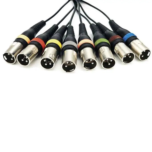Audibax 8 x XLR Macho a 8 x XLR Hembra 3 Metros