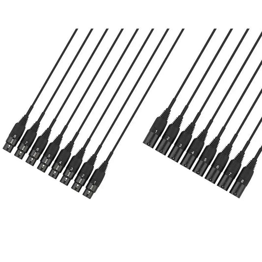 Audibax Cable MC - XLR8 â 3M Multicore 8 XLR Macho 8 XLR Hembra