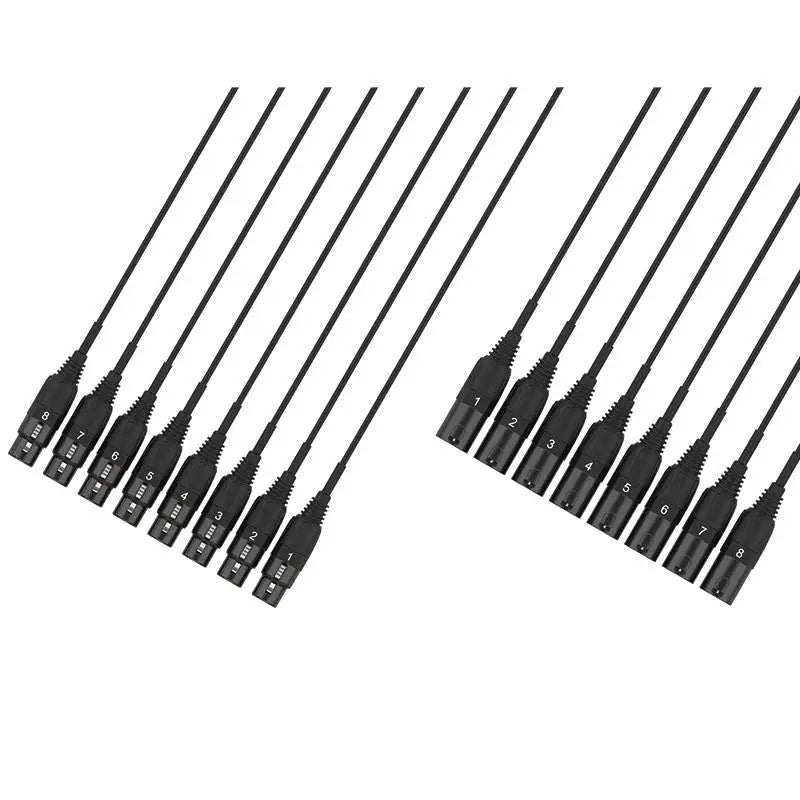 Audibax Cable MC - XLR8 â 3M Multicore 8 XLR Macho 8 XLR Hembra