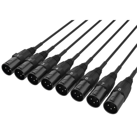 Audibax Cable MC - XLR8 â 3M Multicore 8 XLR Macho 8 XLR Hembra