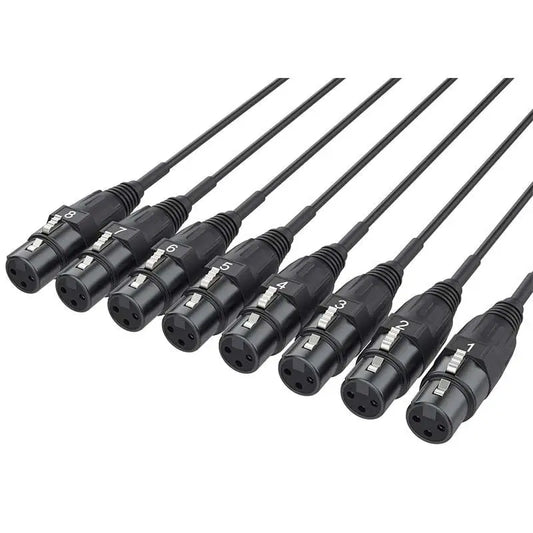 Audibax Cable MC - XLR8 â 3M Multicore 8 XLR Macho 8 XLR Hembra