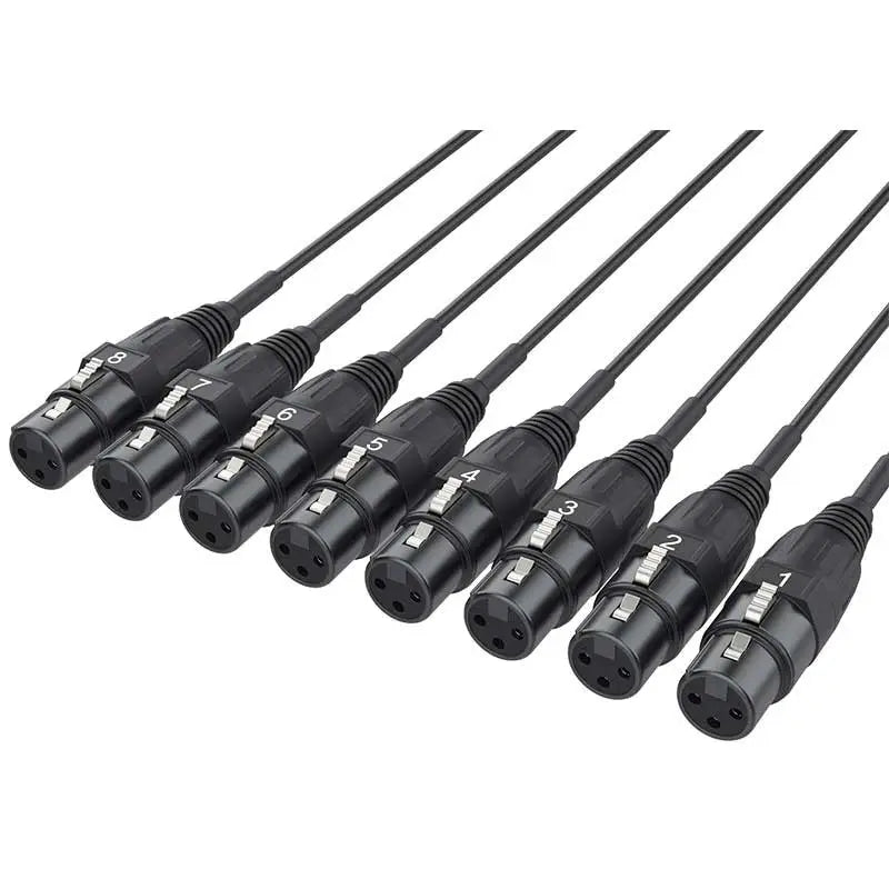Audibax Cable MC - XLR8 â 3M Multicore 8 XLR Macho 8 XLR Hembra