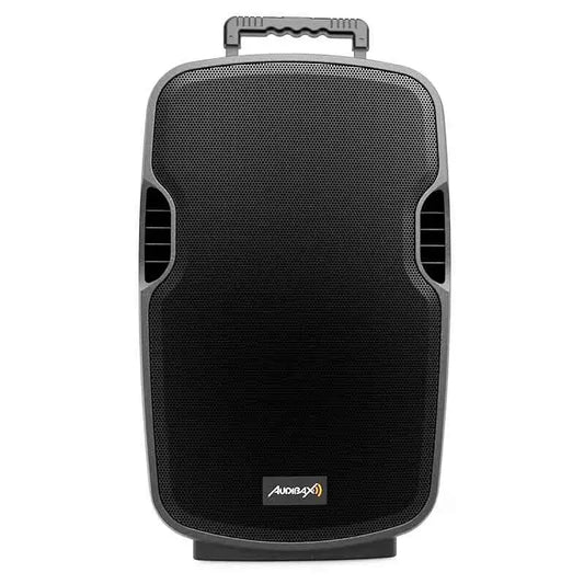 Audibax DENVER Combo PORT15 VHF Altavoz Trolley con ruedas PA Portátil 15’’ 250W con batería y 2 Micros