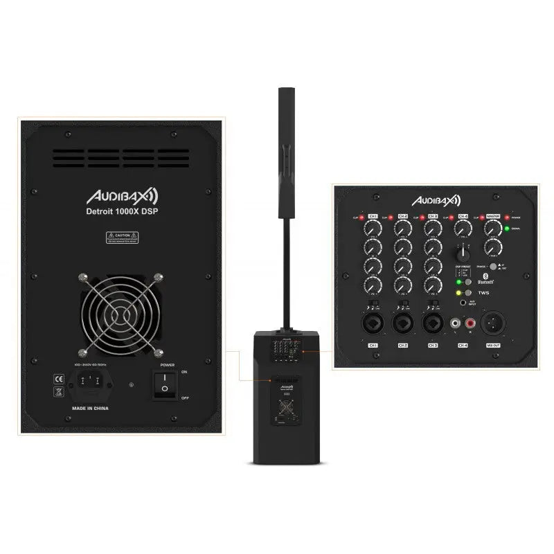 Audibax Detroit 1000X DSP Altavoz Columna PA 1000W