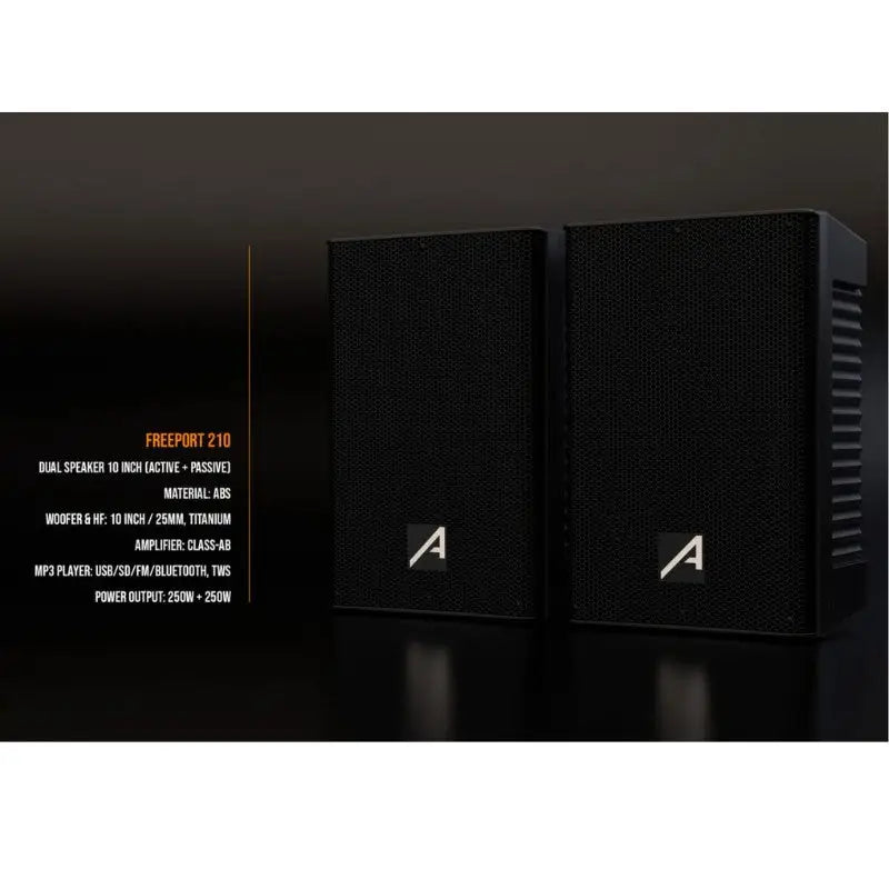 Audibax Freeport 210 Set 2 Altavoces 10 Bluetooth 250w + 250w - Altavoces Amplificados