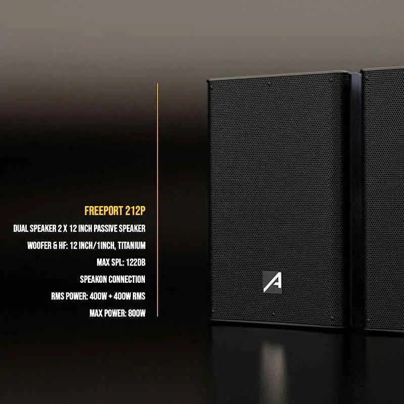 Audibax Freeport 212P Set 2 Altavoces Pasivo 12400W + 400W - Altavoces Pasivos