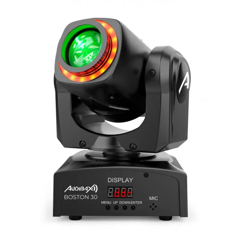 Audibax Kit 2 Boston 30 Ring + Flightcase Cabezas Móviles Spot 30w Anillo LED +