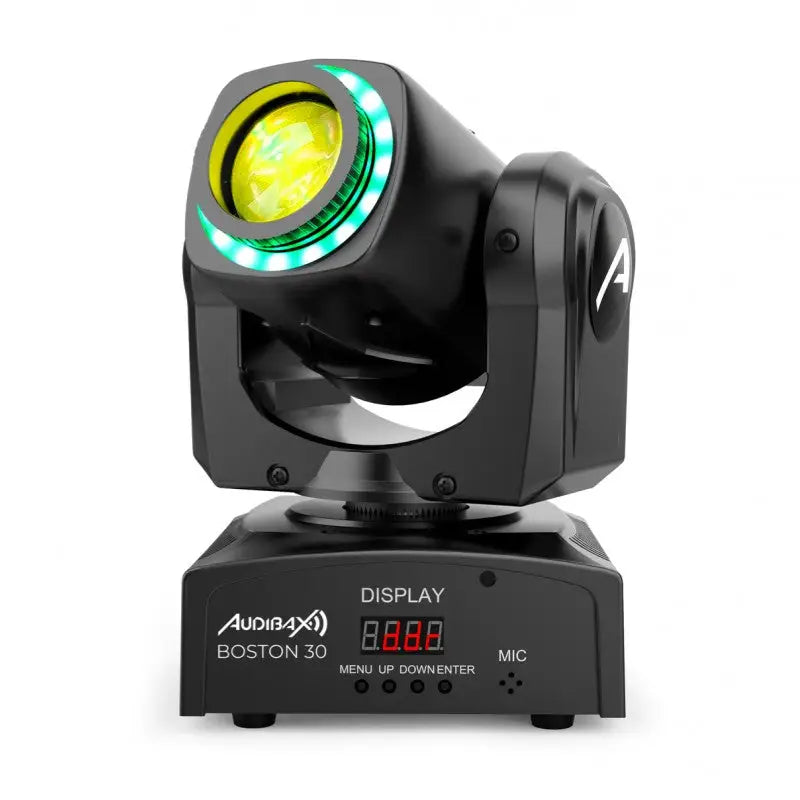 Audibax Kit 4 Boston 30 Ring + Flightcase Cabezas Móviles Spot 30w Anillo LED +