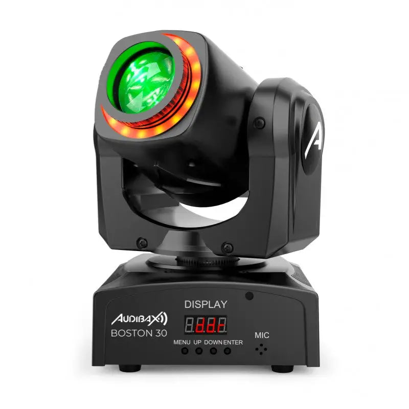 Audibax Kit 4 Boston 30 Ring + Flightcase Cabezas Móviles Spot 30w Anillo LED +