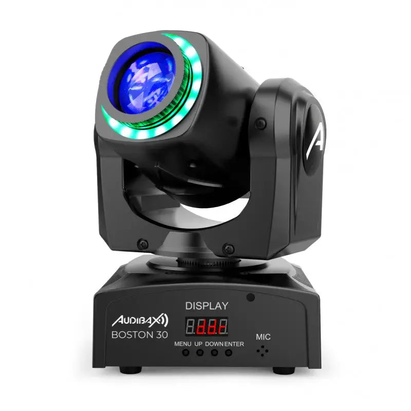 Audibax Kit 4 Boston 30 Ring + Flightcase Cabezas Móviles Spot 30w Anillo LED +
