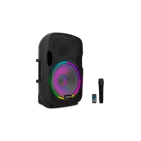 Audibax Party 12 Altavoz Activo Profesional 12500W Pico Bluetooth + Soporte + Cable + Altavoces Amplificados