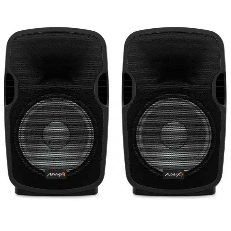 Audibax Party 212 Led Set 2 Altavoces 12 PRO1000W Pico + Soportes + Cableado + Micro - Altavoces Amplificados