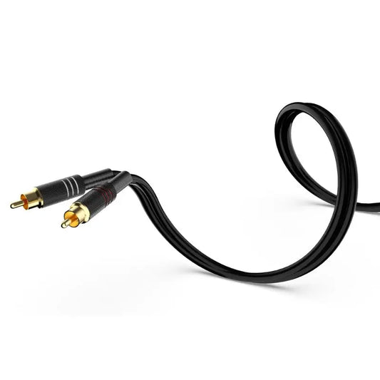 Audibax Silver Black Cable 2 x XLR Macho a 2 x RCA3 Metros