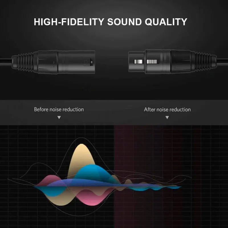 Audibax Silver Black Cable DMX 3 PIN 2 Metros