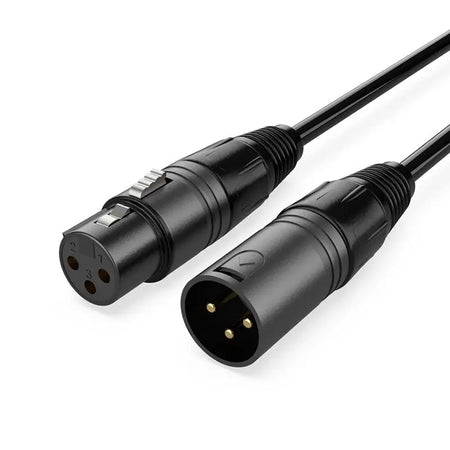Audibax Silver Black Cable DMX 3 PIN 2 Metros