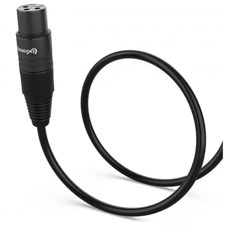 Audibax Silver Black Cable Premium XLR Macho-XLR Hembra 6 Metros Negro