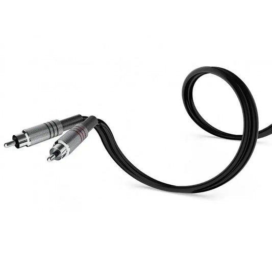 Audibax Silver Cable 2 RCA a 2 RCA Stereo 1,5 Metros Negro