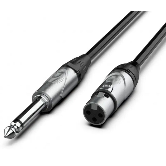 Audibax Silver Cable XLR H a Jack Mono 10m Negro
