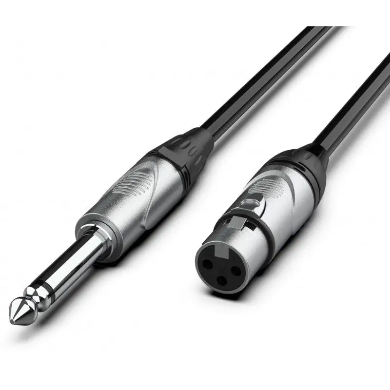 Audibax Silver Cable XLR H a Jack Mono 10m Negro