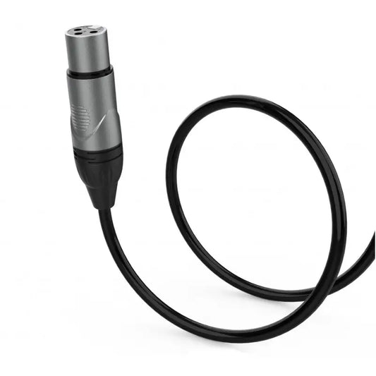 Audibax Silver Cable XLR Hembra a Jack Mono 3Metros Negro