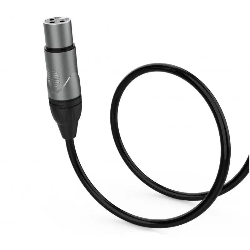 Audibax Silver Cable XLR Hembra a Jack Mono 3Metros Negro