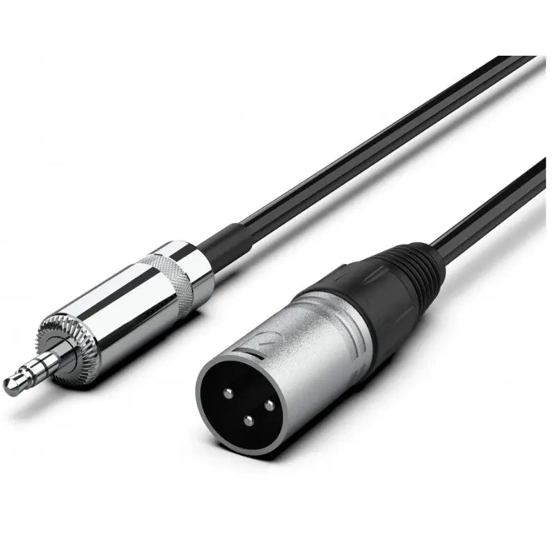 Audibax Silver Cable XLR M Minijack Stereo 3mNegro