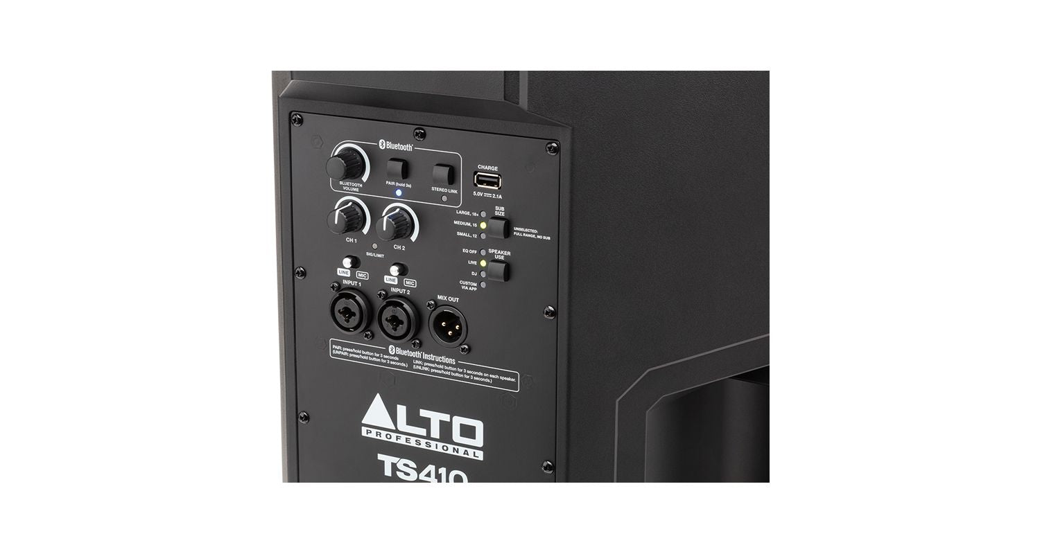 Alto TS410 Altavoz Activo de 2 Vías 10" 2000w Bluetooth Dsp y Control Por App