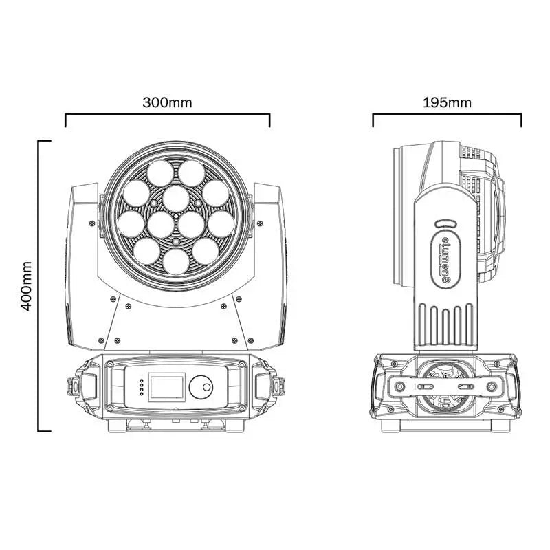 ELUMEN8 CABEZA MOVIL WASH 12 X 15W RGBW Zoom 5º-60º KUDOS 250ZS