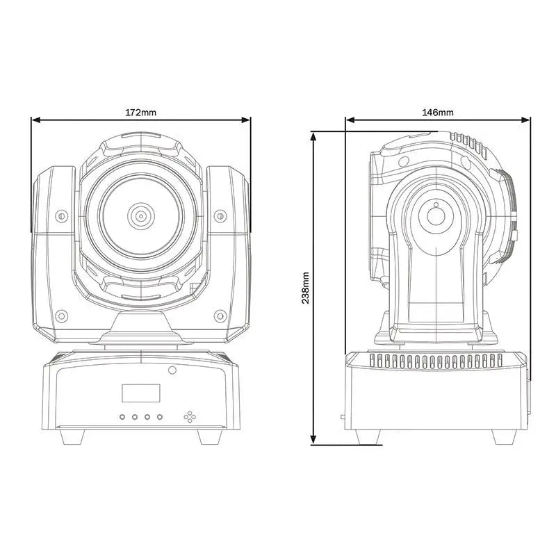 EQUINOX CABEZA MOVIL FUSION ORBIT 60W RGBW BEAM 4º