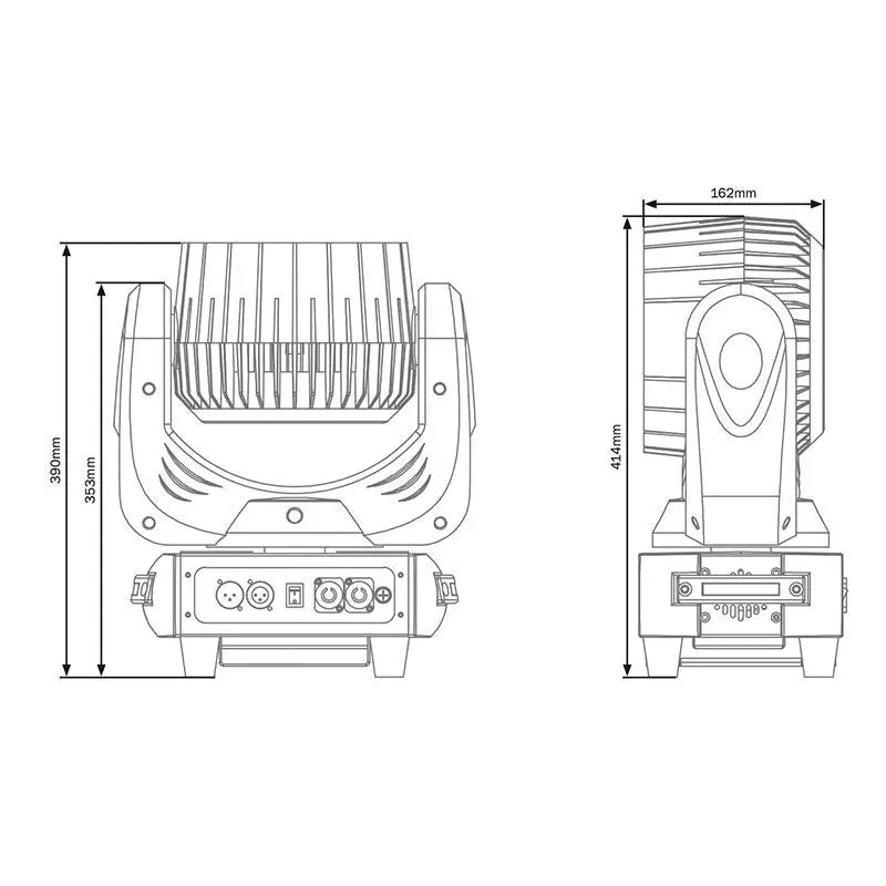 EQUINOX CABEZA MOVIL WASH 19 LED x 12W Zoom 6º a 50º Fusion 260ZR