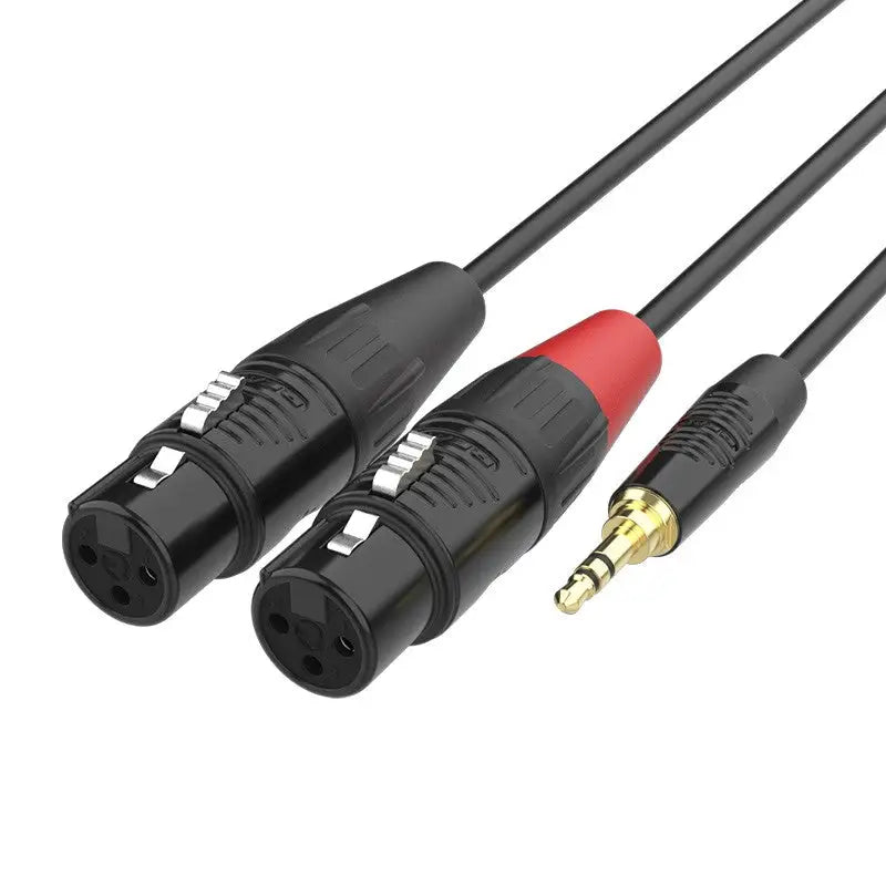 FactorFLEX Cable señal 3 m 2 XLR hembra 3 PIN a 1 minijack estereo conectores REAN