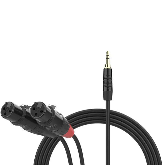 FactorFLEX Cable señal 3 m 2 XLR hembra 3 PIN a 1 minijack estereo conectores REAN