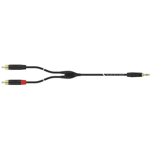 FactorFLEX Cable señal 1,5 m 2 RCA a 1 mini Jack conectores REAN