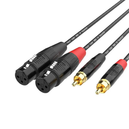 FactorFLEX Cable señal 1,5 m 2 RCA a 2 XLR hembra ctores REAN
