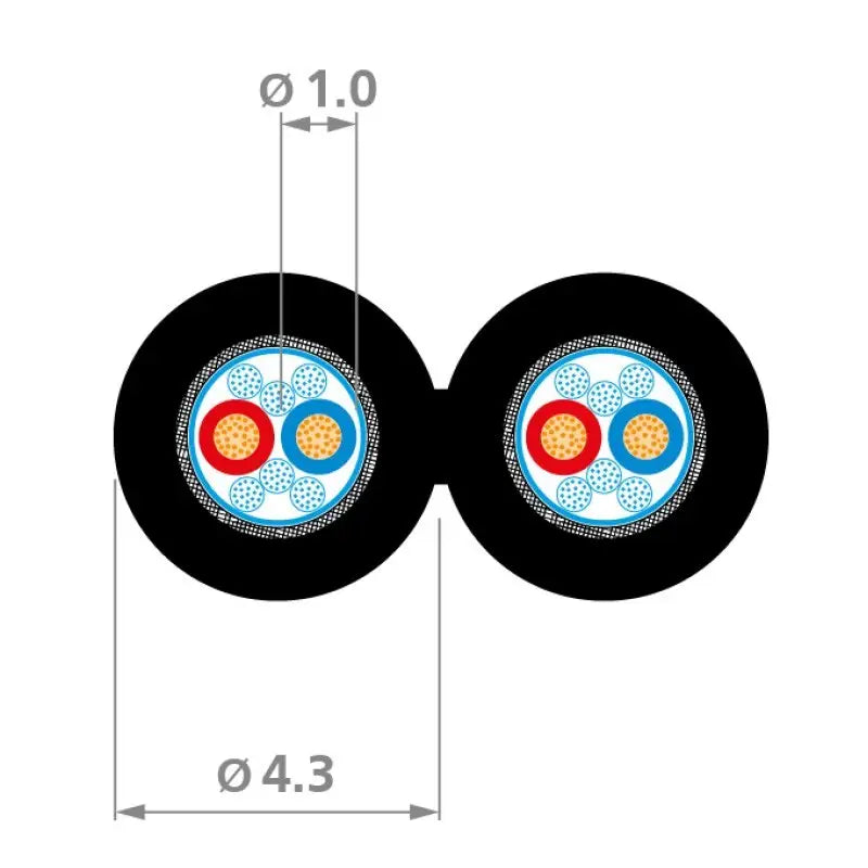 FactorFLEX Cable señal 1,5 m 2 RCA a 2 XLR hembra ctores REAN