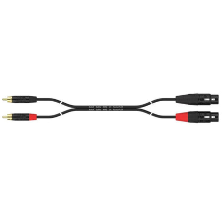 FactorFLEX Cable señal 1,5 m 2 RCA a 2 XLR hembra ctores REAN