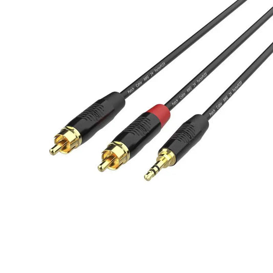 FactorFLEX Cable señal 3 m 2 RCA a 1 mini Jack conectores REAN