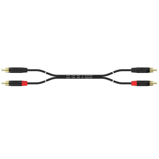 FactorFLEX Cable señal 3 m 2 RCA a 2 RCA conectores REAN (Neutrik)