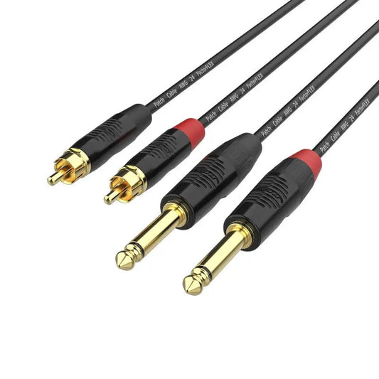 FactorFLEX Cable señal 3 m 2 RCA a 2 Jack 1/4 con
