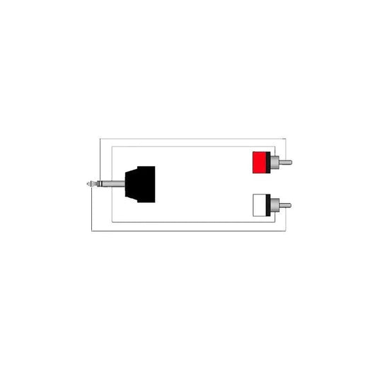 PROCAB cable 1 Jack stero 3,5 mm a 2 RCA de 1,5 m Ultraflex