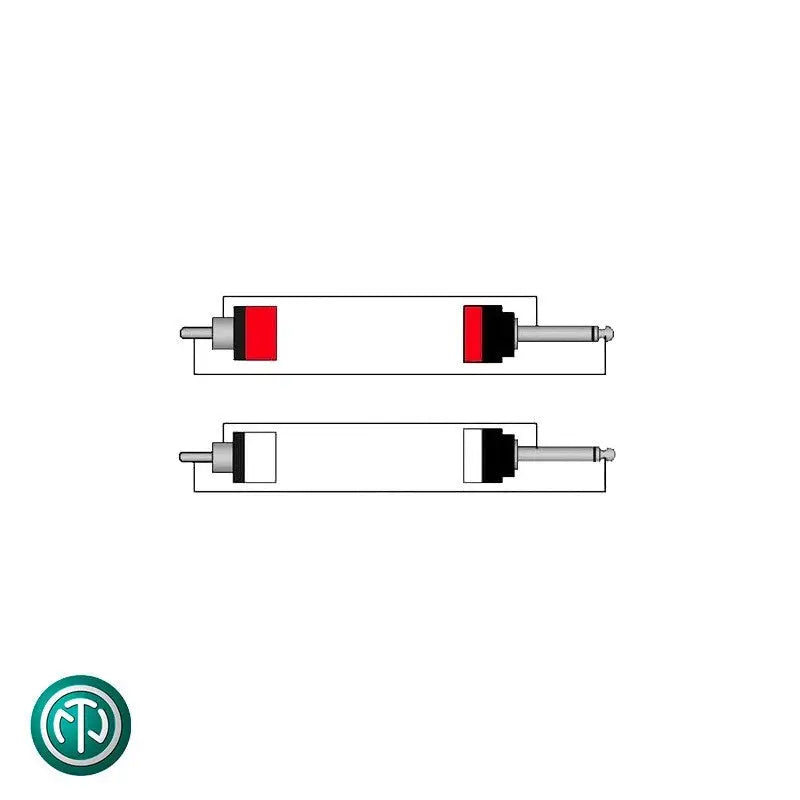 PROCAB cable 2 Jack 6,3 mm a 2 RCA de 1,5 m. Ultraflex. Neutrik