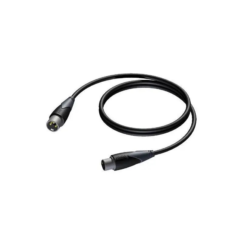 PROCAB CABLE DMX 3P XLR MACHO-XLR 3P HEMBRA DE 5 MTS