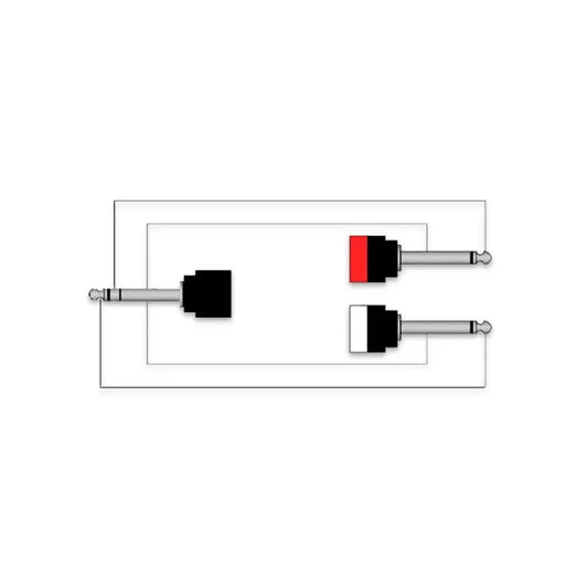 PROCAB CABLE JACK STEREO - 2 JACK MONO DE 1,5 MTS
