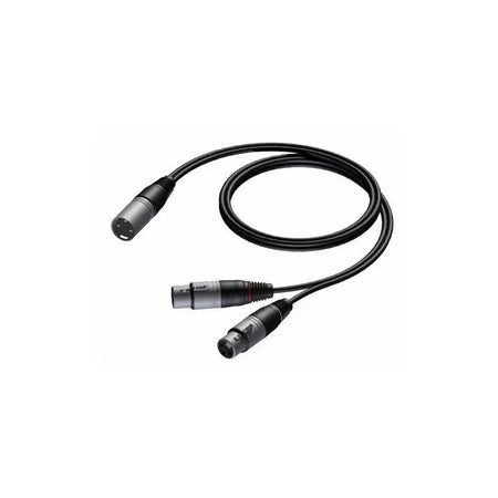 PROCAB CABLE XLR 3P MACHO- 2 XLR 3P HEMBRA DE 1,5m