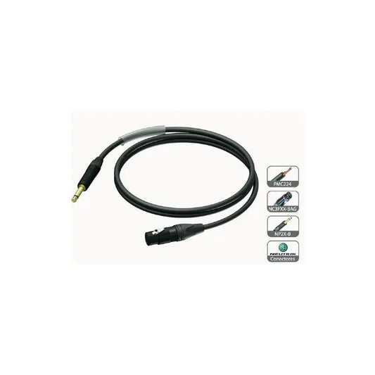 PROCAB CABLE XLR HEMBRA NEUTRIK A JACK NEUTRIK 5m